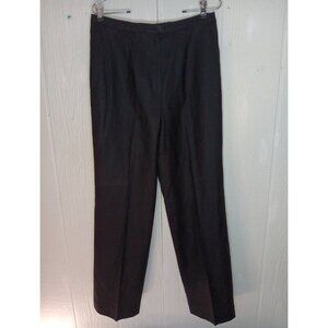 Vtg Dress Pants Pendleton Womens 14 Solid Black 100% Virgin Wool Trouser Lined